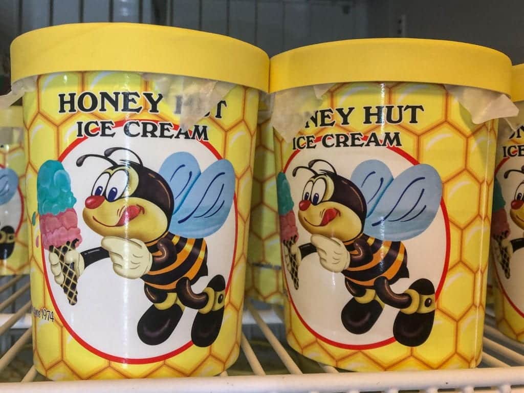 Quarts of Honey Hut ice cream