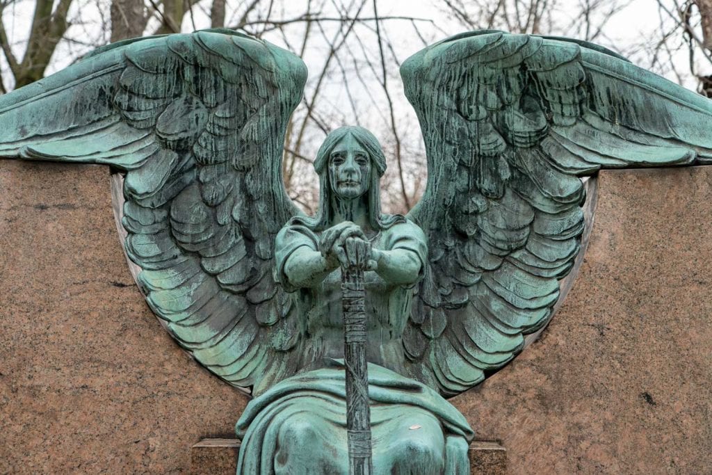 Haserot Angel at Lake View Cemetery