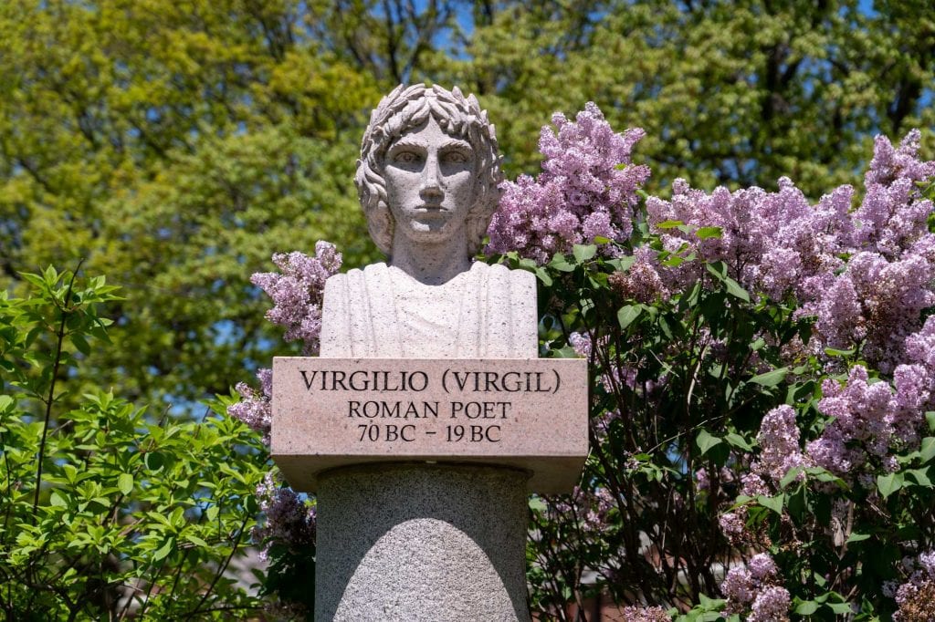 Virgil bust at Italian Cultural Garden