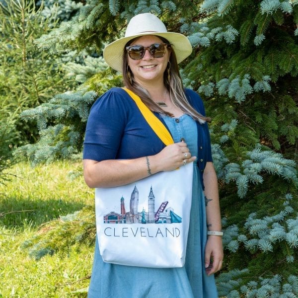 CLE tote modeled