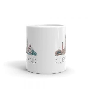 Cleveland skyline mug double-sided