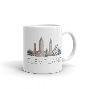 Cleveland skyline mug double-sided
