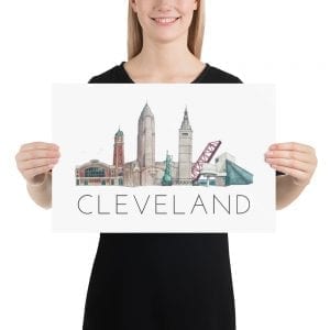 Cleveland skyline poster