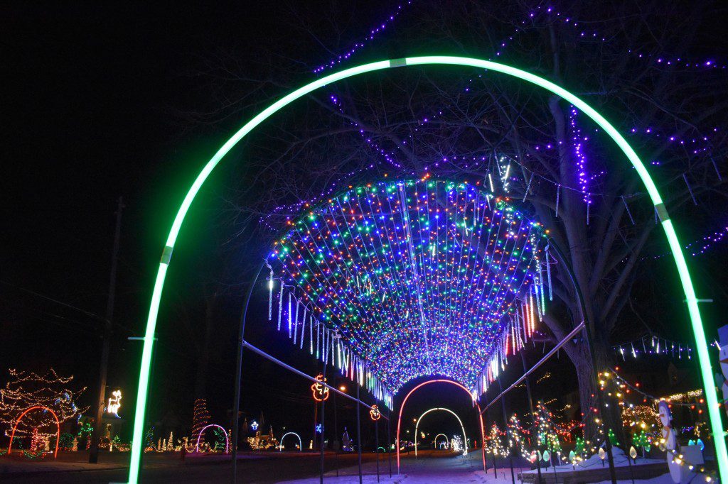 Light tunnel on Seabury in Fairview Park