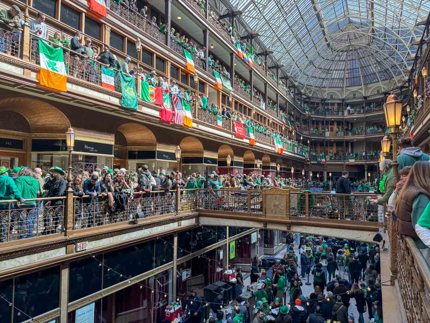 St Patrick's Day at the Cleveland Arcade