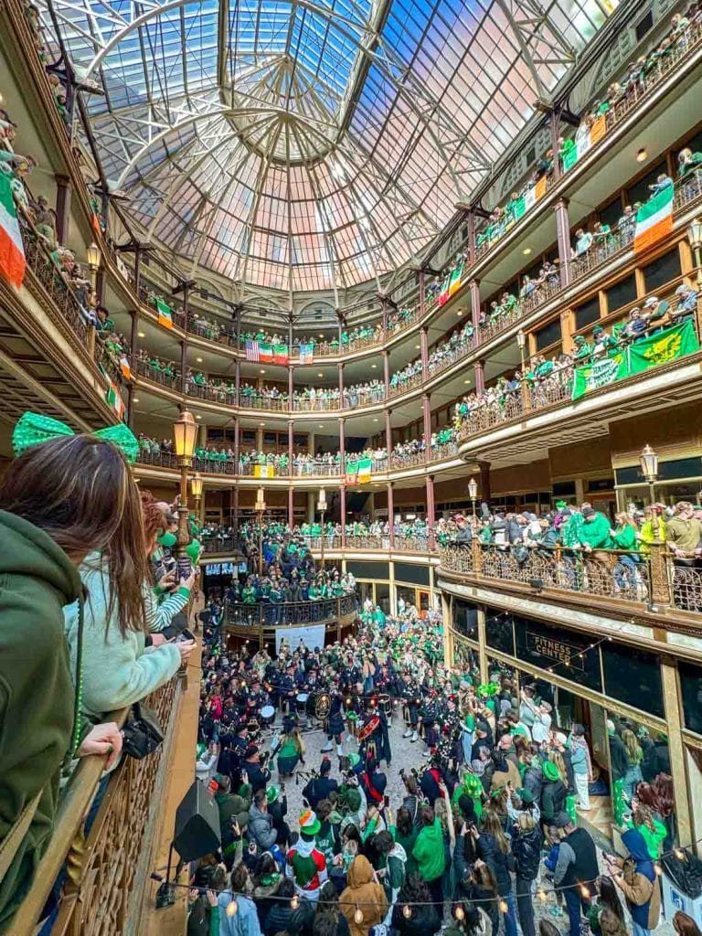 St Patrick's Day at the Cleveland Arcade