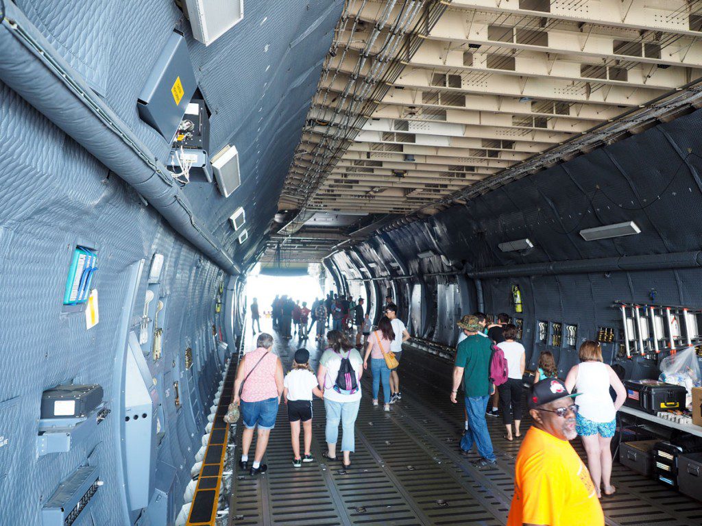 Inside a plane at the Cleveland Air Show