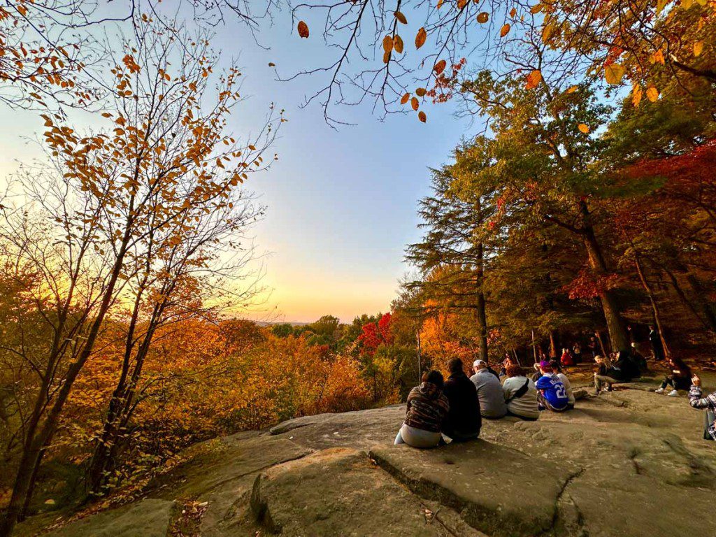 Ledges Overlook in CVNP at sunset