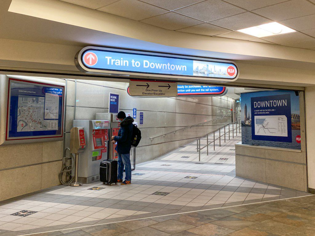 Cleveland airport RTA station