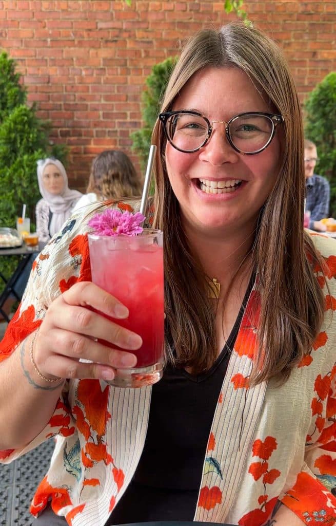 Amanda with a mocktail at Verbena