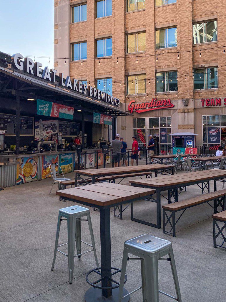 Great Lakes Brewing Co beer garden at Progressive Field