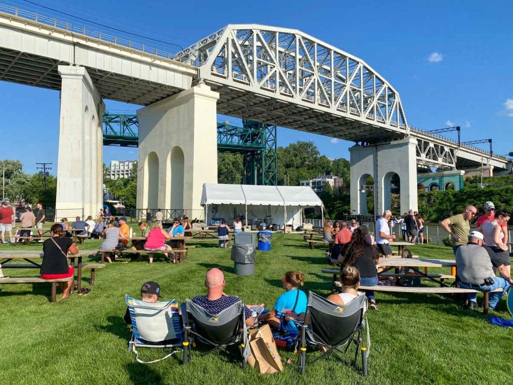 Merwin's Wharf Happy Hour in the summer