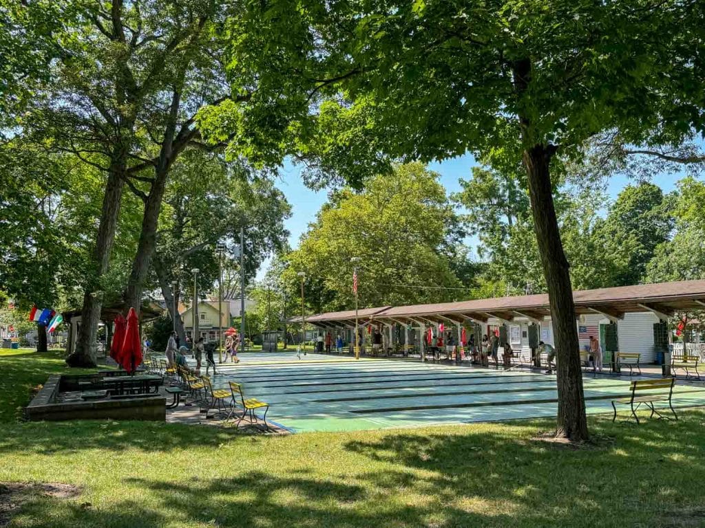 Lakeside Chautauqua shuffleboard courts