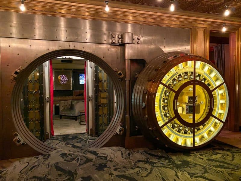 Vault cocktail bar old vault door