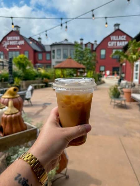 Coffee at an Amish shopping center