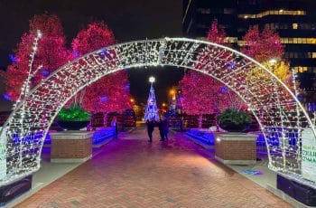 Columbus Commons Christmas lights