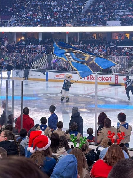 Cleveland Monsters hockey game mascot