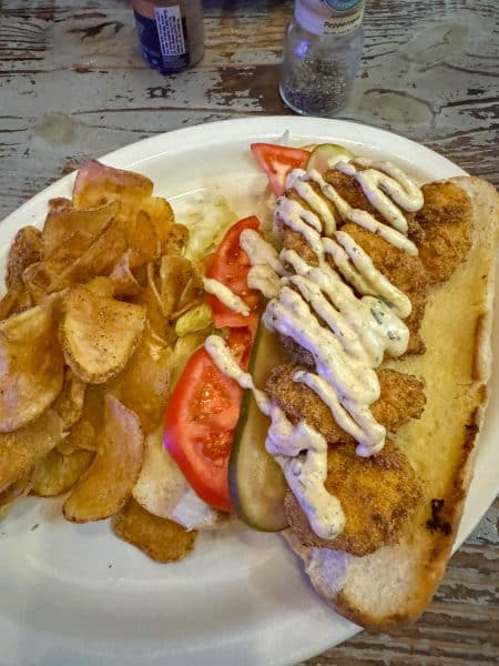 Shrimp po-boy from Millie's